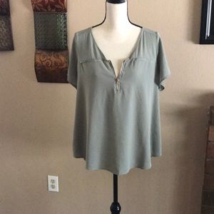 Sage green top